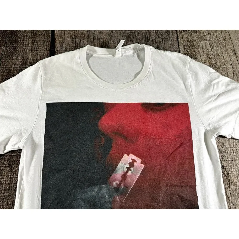 Bush Girls You In Control Razorblade Shirt Size Medium White - Picture 2 of 9